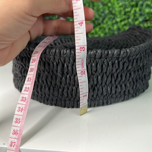 Black Straw Shoulder Bag Womens O/S - Picture 10 of 11